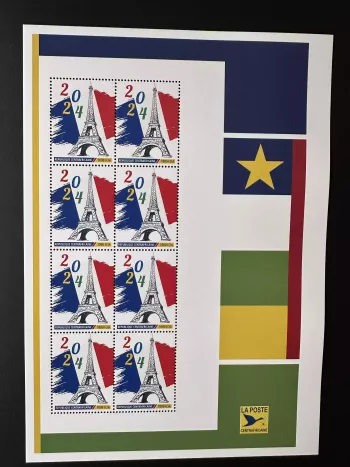 Central African 2023 Mi. 16032 Personalized Eiffel Tower Olympic Games Paris