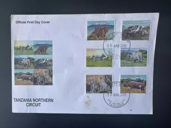 Tanzania 2003 / 2004 Mi. 4137 - 4142 FDC 1er jour Circuit Lion Elephant Leopard