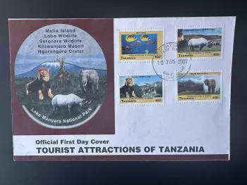 Tanzania 2000 Mi. 3940 - 3947 FDC 1st day Attractions Fish Elephant Lion