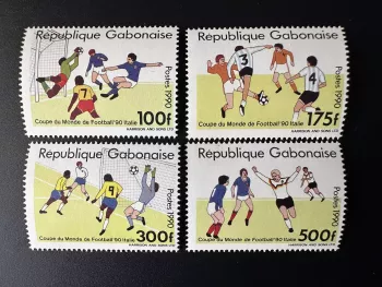 Gabon 1990 Mi. A-D 1063 FIFA WM Coupe du Monde Italia Italie Football Soccer