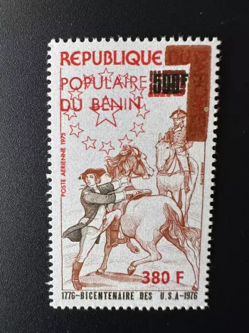 Benin 1976 Mi. 63 200 Jahre USA Aufdruck Pferd