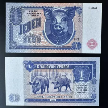 2024 Matej Gabris 1 Jeden Prazdny Slub Pig cochon Schwein SPECIMEN ESSAY limité