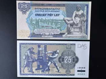 2023 Matej Gabris 25 MCP Muzeum Cennych Papiry Museum UNC SPECIMEN ESSAY