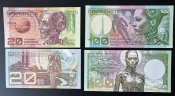 2024 Matej Gabris 20 / 100 Intergalactic credits Espace Space UNC SPECIMEN ESSAY