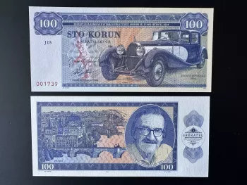 2024 Matej Gabris 100 Korun Bugatti Royale voiture Sberatel Praha Zapadlik ESSAY
