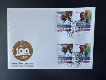 Portugal Kap Verde 2024 FDC Gemeinschaftsausgabe Amilcar Cabral Flagge