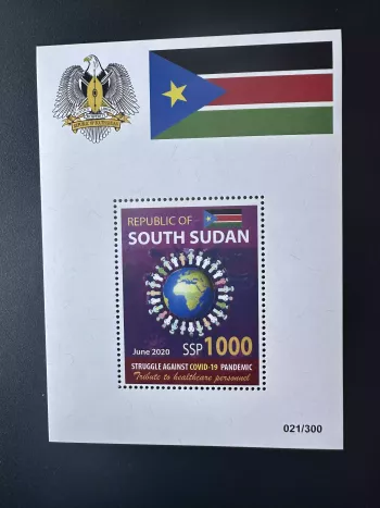 South Sudan 2020 Mi. Bl. 1 Struggle COVID-19 Pandemic Coronavirus