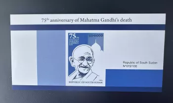 Sud-Soudan 2024 Mi. Bl. 2 ND Mohandas Mahatma Gandhi Inde India death S/S