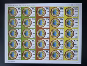 Mali 2020 Mi. 2660 - 2664 IMPERF Fight against pandemic COVID-19 Coronavirus