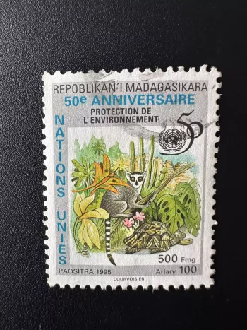 Madagaskar 1995 Mi. 1789 UNO Lemur Schildkröte Schmetterling gestempelt