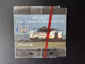 Telefonkarte Frankreich 1993 50E - Peugeot Sieger 24h Le Mans 92 93 in Blister