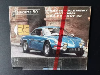 Telefonkarte Frankreich 1993 50E - 5500 Ex. Renault Alpine Treffen Blister