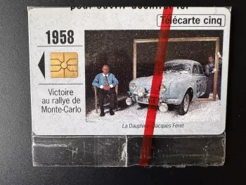 Telefonkarte Frankreich 1994 5U Renault Dauphine Monte-Carlo Féret Blister