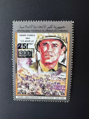 Comoros 1992 1993 Mi. 1054 25F 300F Henri Fonda The Longest Day Overloaded