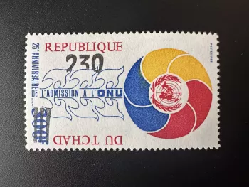 Tchad 1987 / 1988 Mi. ? surchargé Admission ONU United Nations Unies colombe