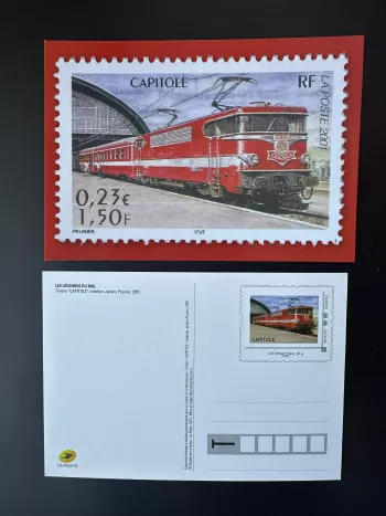 Frankreich 2021 Ganzsache Zug Eisenbahn Légendes Rail Capitole