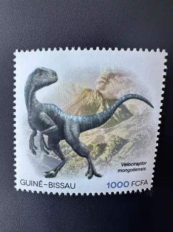 Guiné Bissau 2023 Mi. ? Personalized Dinosaure velociraptor mongoliensis stamp