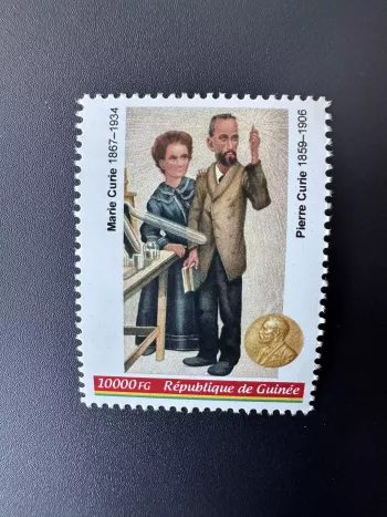 Guinée Guinea 2023 Mi. 18130 Personalized Pierre et Marie Curie stamp