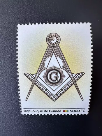 Guinée Guinea 2023 Mi. 18129 Personalized franc-maçons freemasonry masonic stamp