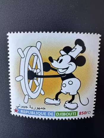Dschibuti 2023 Walt Disney Mickey Mouse Steamboat Willie Schiff Briefmarke