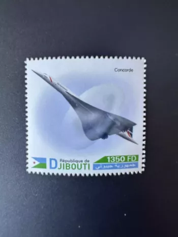 Djibouti 2023 Mi.? Personalized Concorde Airplane Flugzeug stamp