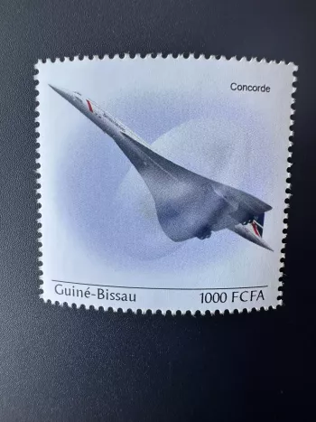 Guinea Bissau 2023 Mi.? Personalized Concorde Airplane Flugzeug stamp