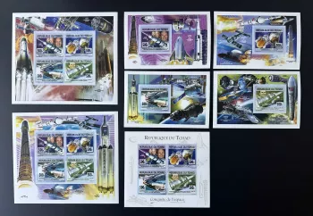 Tchad 2013 Mi. 2660 - 2663 Bl. 528 - 531 ND Conquête de l'Espace Space Raumfahrt