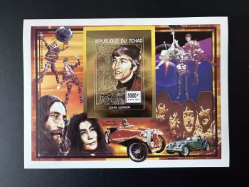 Chad 1996 Mi. Bl. 249 B IMPERF John Lennon Or The Beatles Car Auto Music Space