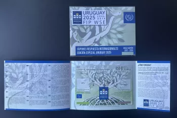 Specimen folder Uruguay 2025 FIP Word Stamp exhibition UPU Abidjan Coupon IRC