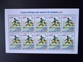 Mali 2022 Mi. ? M/S Coupe d'Afrique des Nations CAN Football 2021 drapeau