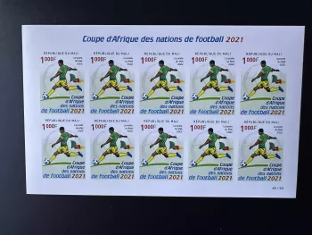 Mali 2022 ND Bl. Afrika-Cup CAN Fußball 2021 Flagge
