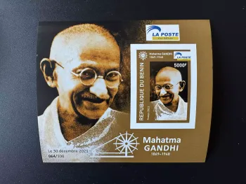 Bénin 2021 Mi. Bl. 66 ND IMPERF Mohandas Mahatma Gandhi Inde India