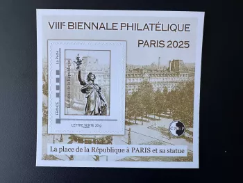 France 2025 Bloc CNEP YT n°99 Paris Place République statue biennale salon