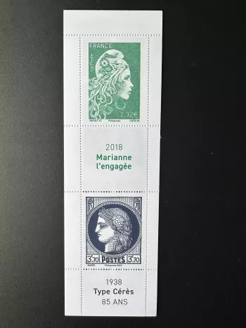 Frankreich 2023 YT 1532 85 Jahre Typ Cérès 1938 Marianne l'Engagée Mischheft