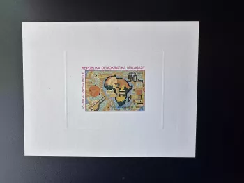 Madagascar 1979 Mi. 856 Proof De Luxe Anniversary ASECNA Card Concorde Plane