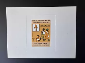 Madagascar 1977 Mi. 833 Epreuve De Luxe Journée mondiale Santé Health Immuniser