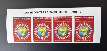 Benin 2021 Mi. 1684 - 1688 ND Struggle Lutte pandemie COVID-19 Coronavirus bande