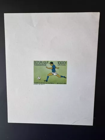 Togo 1986 Mi. 1961 Bl. 287 Epreuve De Luxe Proof Football FIFA World Cup Mexico