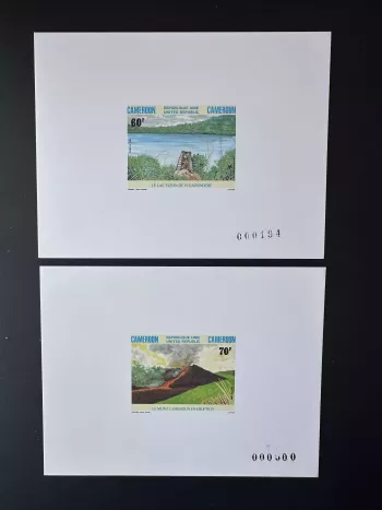 Cameroon 1983 Mi. 1024 - 1025 Luxury Event Lac Tizon Mont Volcan volcano