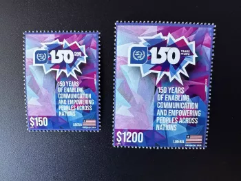 Liberia 2024 Mi.? Gemeinschaftsausgabe 150 Jahre UPU Weltpostverein