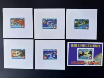 Cameroon 1977 Mi. 859 - 863 Bl. 16 Luxury Event Space Apollo Soyuz USA USSR