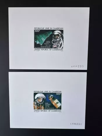 Cameroon 1981 Mi. 957 - 958 Luxury event Espace Gagarine Gagarin Shepard