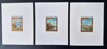 Cameroun 1972 Mi. 688 - 690 Epreuve Luxe UNESCO Venise Venezia gondole bateau