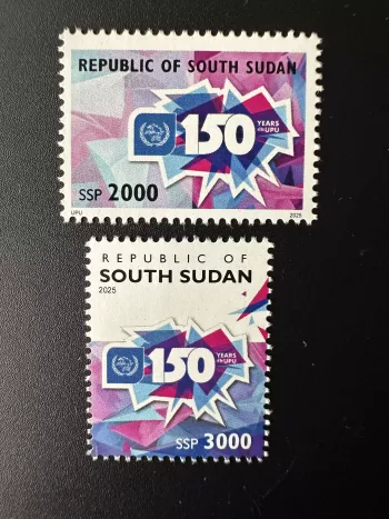 Sud-Soudan South Sudan 2025 Mi. ? 150 years UPU Union Postale Universelle 2v.