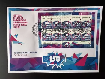 Sud-Soudan South Sudan 2025 Mi. ? M/S FDC 150 years UPU Union Postale