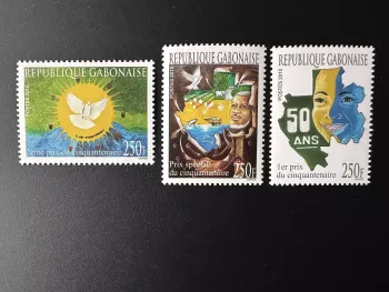 Gabun 2010 Mi. 1699-1701 50 Jahre Unabhängigkeit Vogel Fisch Elefant