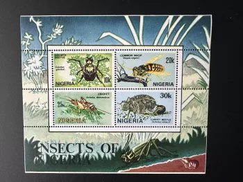 Nigeria 1986 Mi. Bl. 7 Insects Insects Insekten faune Fauna