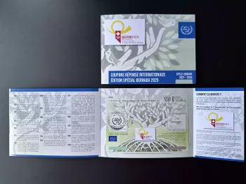 Bern UPU - Spezimen-Mappe Schweiz 2025 BERNABA MULTILATERALE Coupon IRC