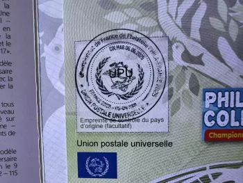 Colmar UPU - Mustermappe Frankreich 2025 Phila Abidjan IRC-Kupon