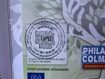 Colmar CRI - Mustermappe Frankreich 2025 Phila UPU Abidjan IRC